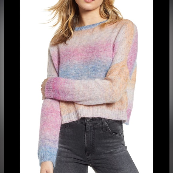 Rails Camille Striped Mohair Sweater Size L - Picture 1 of 5
